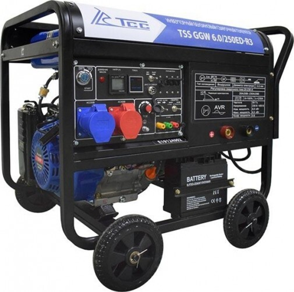 Сварочный генератор ТСС GGW 6.0/250ED-R3 инверторный бензиновый 026495