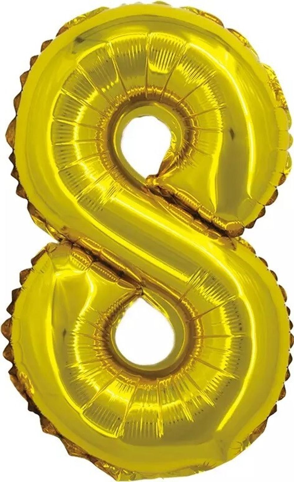 Шар с клапаном (16"/41 см) Цифра, 8, Золото