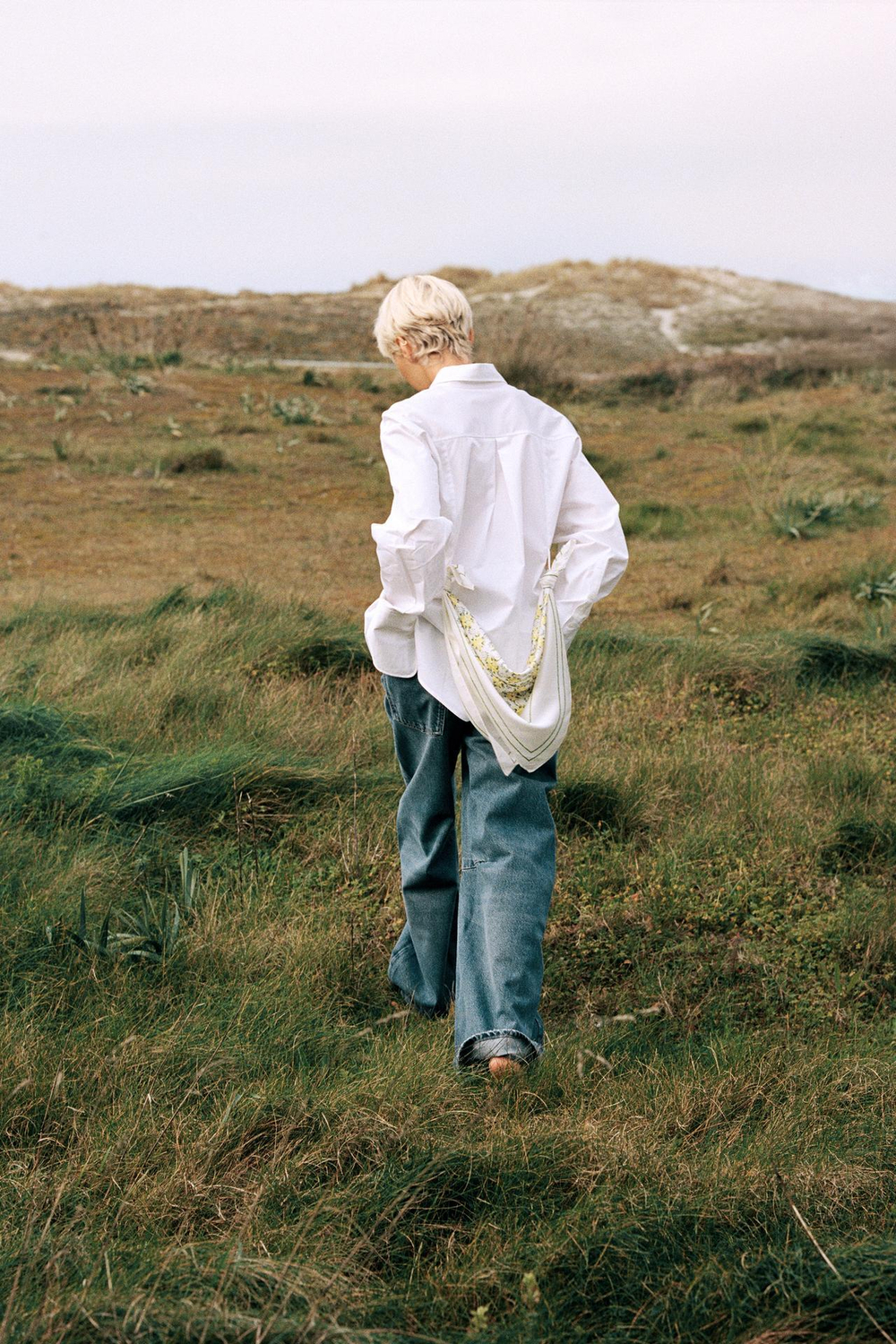 ZARA РУБАШКА ОБЪЕМНОГО КРОЯ С ПРИНТОМ, БЕЛЫЙ