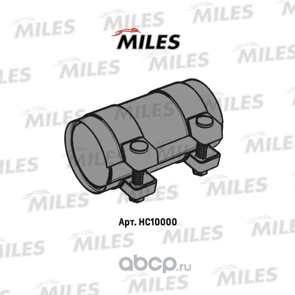 Соединитель труб глушителя D40 L80 (Miles)