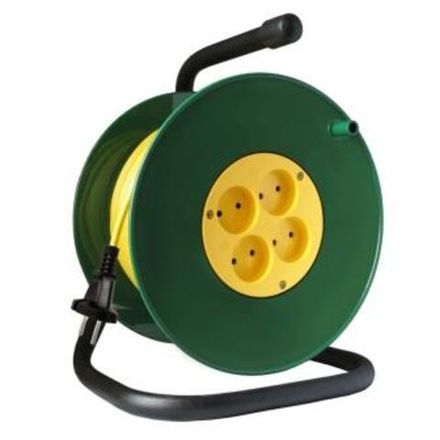 Удлинитель бытовой ТМ Союз сил. на катушке с 4 гн. 3500Вт 30м