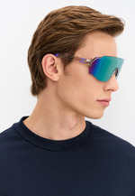 Спортивные очки с диоптриями HILX Savage (L) Shiny Crystal Grey Purple / Purple Lens