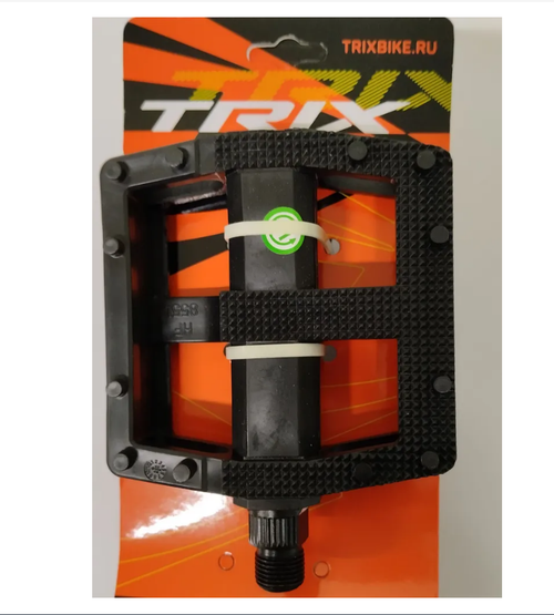Педали TRIX PLATFORM пластиковые, 115x95мм, резьба 9/16", с шипами, черные (50)