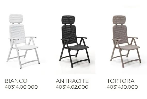 Стул пластиковый складной Acquamarina, антрацит