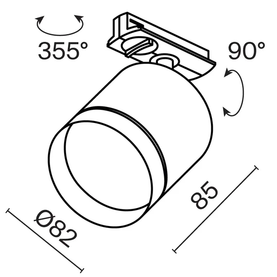Трековый светильник Technical TR088-1-GX53-W