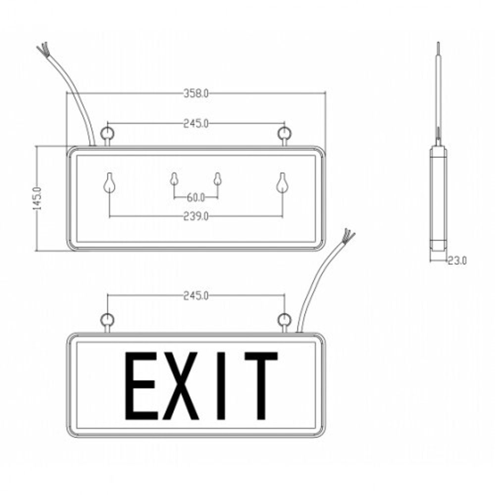 Аварийный светильник ЭРА SSA-101-4-20 светодиодный 3ч 3Вт ЗАПАСНЫЙ ВЫХОД односторонний