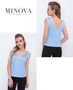 Блуза 1093-голубой Minova