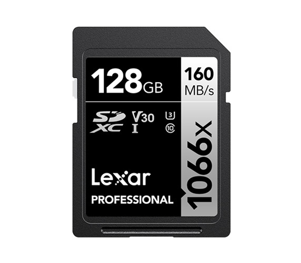 Карта памяти Lexar Professional 1066x Silver SDXC 128GB UHS-I U3 V30, R/W 160/120 МБ/с