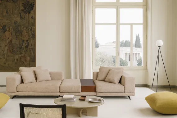 Модульный диван Iris 380 см, бежевый