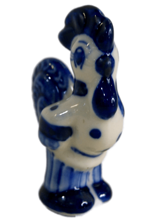 Статуэтка «Петушок». Фарфор. Гжель. 1990-е. Высота 6 см. Клеймо производителя