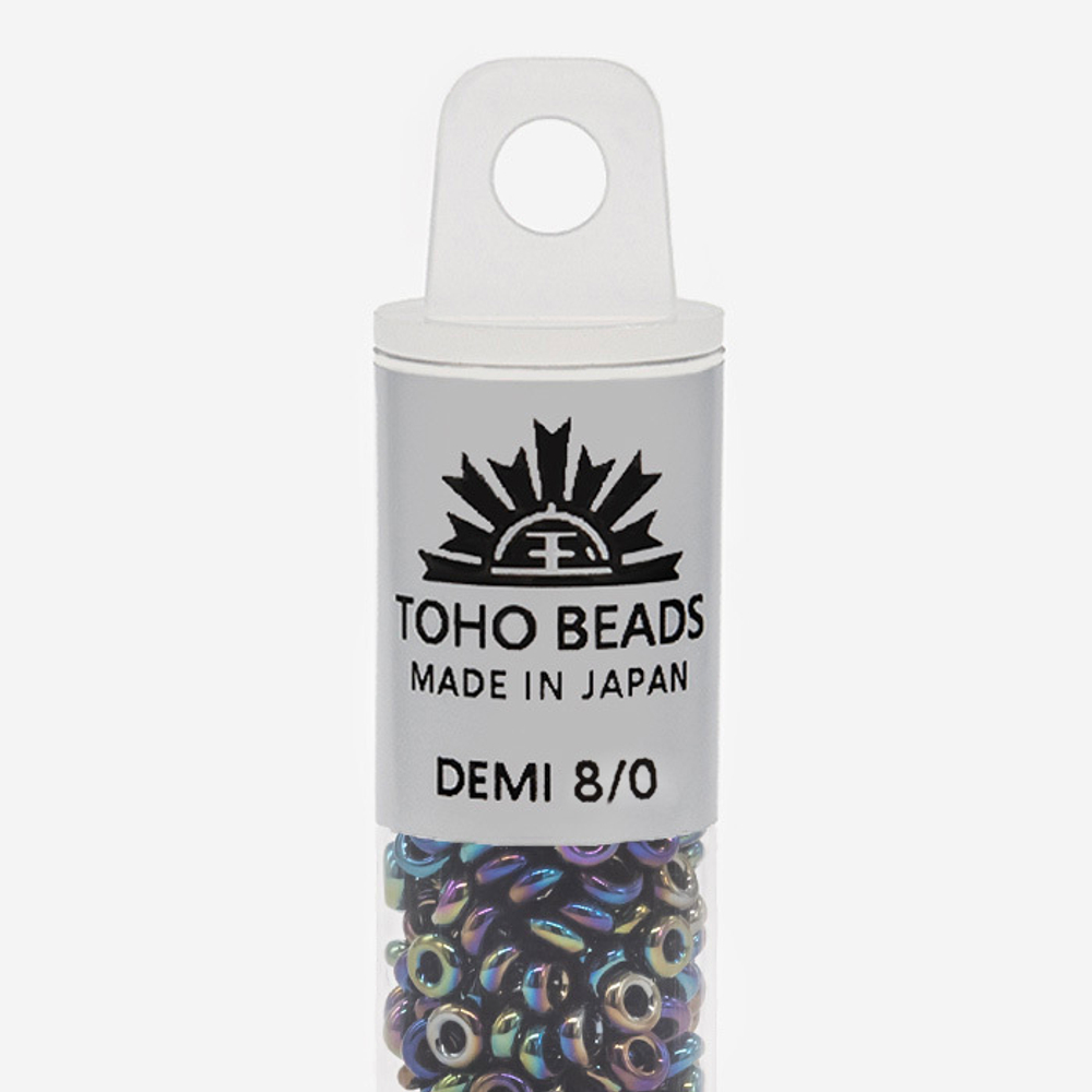 Японский бисер TOHO Demi 8/0 (№86), металлизированный, непрозрачный глянцевый