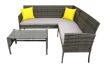 Набор мебели Garden Story Рикардо 1 уп. (стол+2 дивана ротанг серый, подушки серые+декоративные подушки)