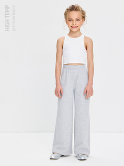 Брюки палаццо из футера