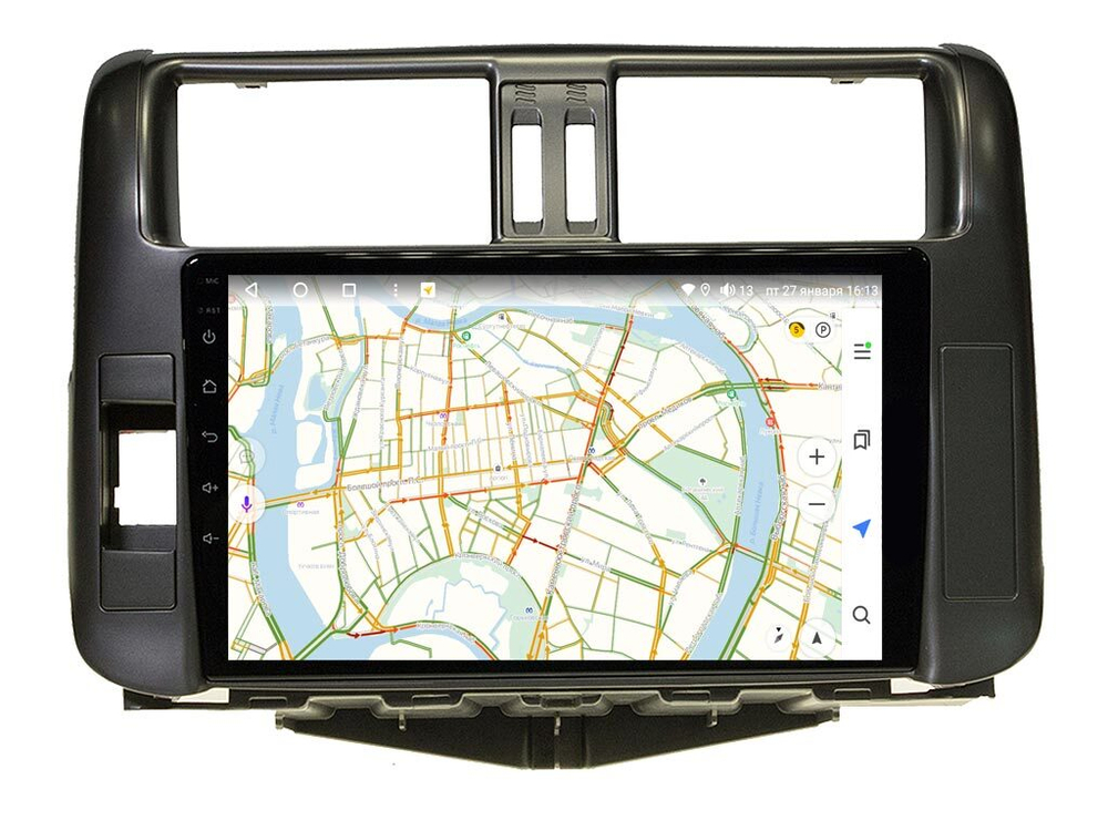 Магнитола для Toyota Land Cruiser Prado 150 2009-2013 (рамка черная) - Vaycar VA77-0065 на Android 13, 8-ядер, 4G SIM-слот