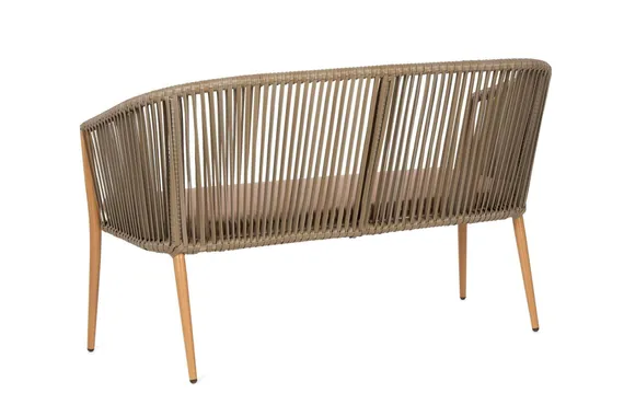 Уличный диван Cara 126 см, светло-коричневый