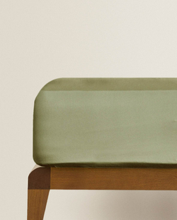 ZARA HOME (300 НИТЕЙ) ПРОСТЫНЯ ИЗ ХЛОПКА, ЗЕЛЕНЫЙ