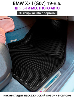 комплект eva ковриков в салоне авто для bmw x7 I g07 от supervip