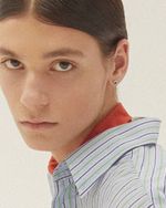 Моносерьга Beta с зеленым ониксом