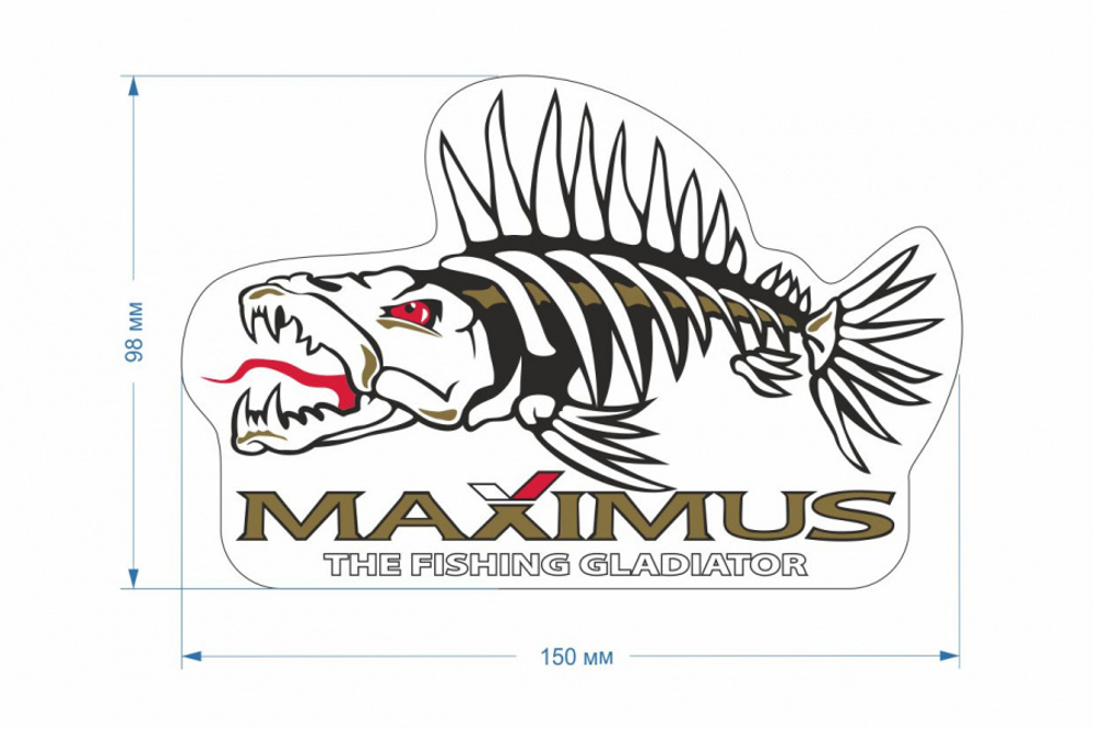 Наклейка MAXIMUS "РЫБА" NEW 150*98