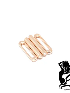 Застежка 10 мм, розовое  золото, Италия