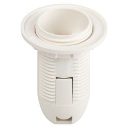 Патрон ЭРА Е14 с кольцом пластик белый без наклейки групповая упаковка 50 шт | Патроны, переходники, ПРА