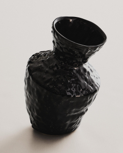 Zara Home Ваза из глины, цвет чёрный, 17 см