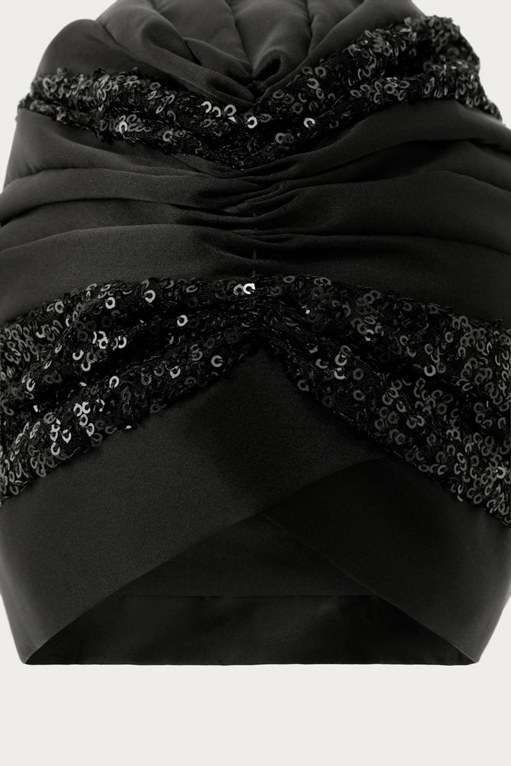 ZARA X MARISA BERENSON КОМБИНИРОВАННЫЙ ТЮРБАН, ЧЕРНЫЙ