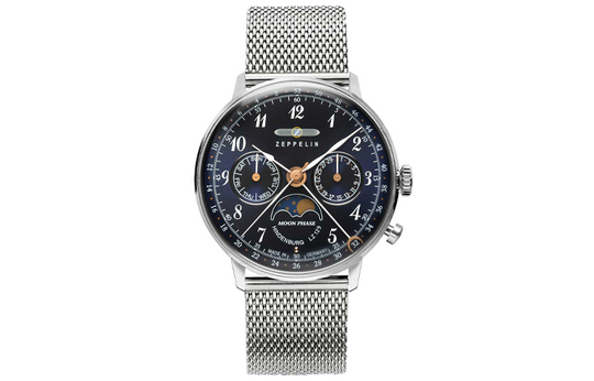 ZEPPELIN Quartz Movement 30m Water Resistance Women"s Watch Blue Dial Stainless Steel Watch Case