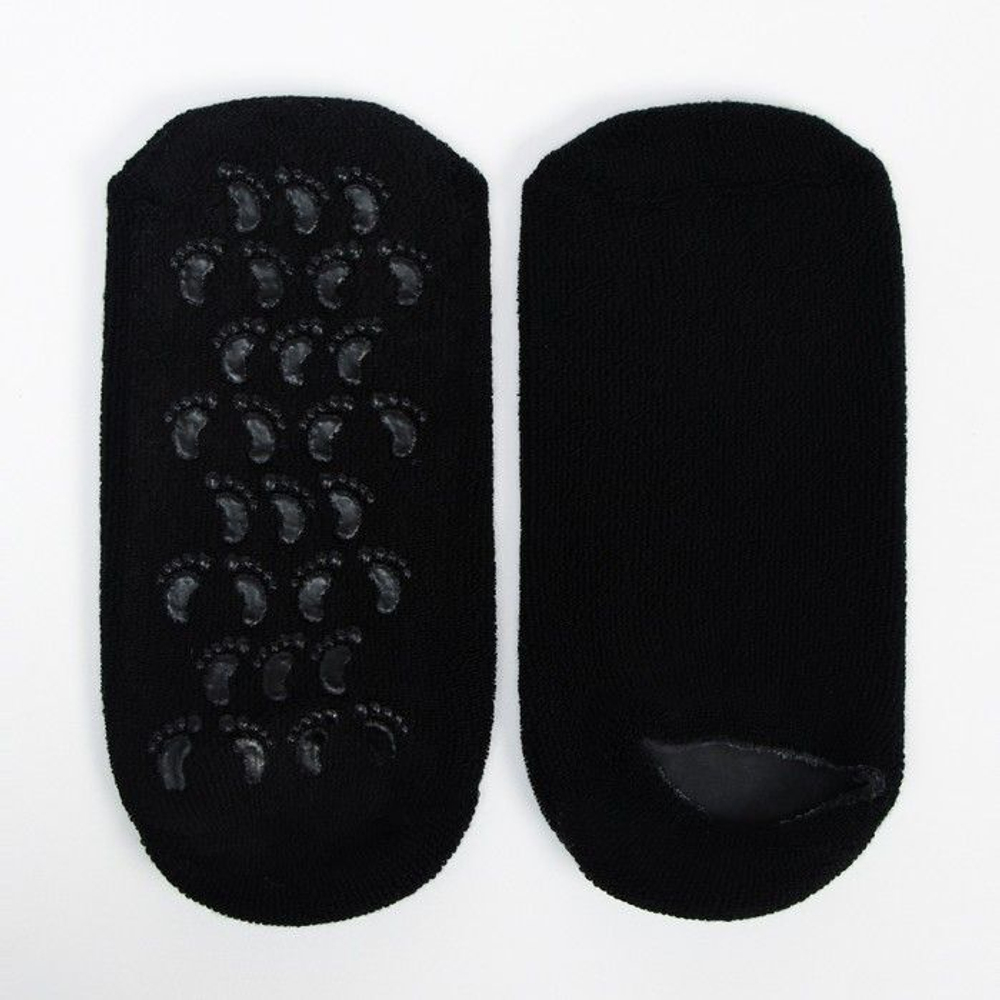 Черные SPA-носочки на основе натуральных масел «Питание и увлажнение» (Цвет: черный)