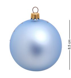 НФШ-1046/2 Ел. украшение Шар «Влюбленные медвежата» голубой 85мм