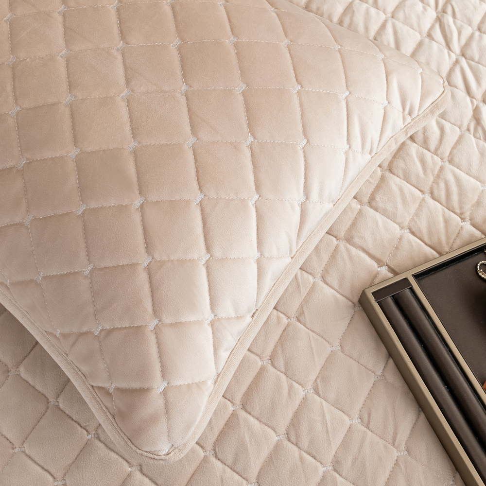 Велюровое покрывало ромб OVF004