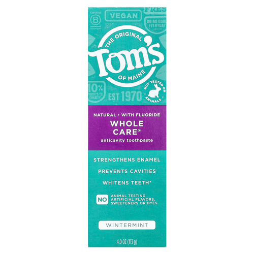 Tom's of Maine, Whole Care®, зубная паста от кариеса с фтором, зимняя мята, 113 г (4 унции)
