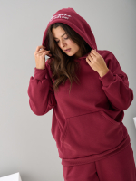 Костюм с брюками КБис-091/винный-п