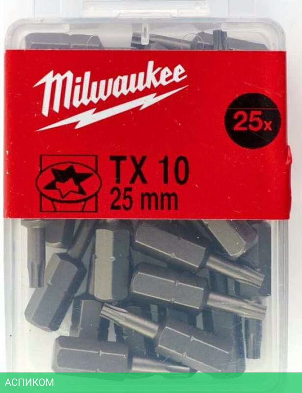 Бита Milwaukee TX10 25мм 25шт (4932399594)