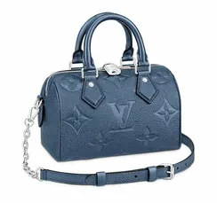 Сумка Louis Vuitton Speedy 20 с плечевым ремнем темно-синий