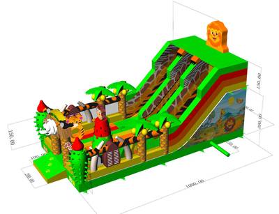 Коммерческий надувной батут «Сафари Ультра 2», 10*5*6 м