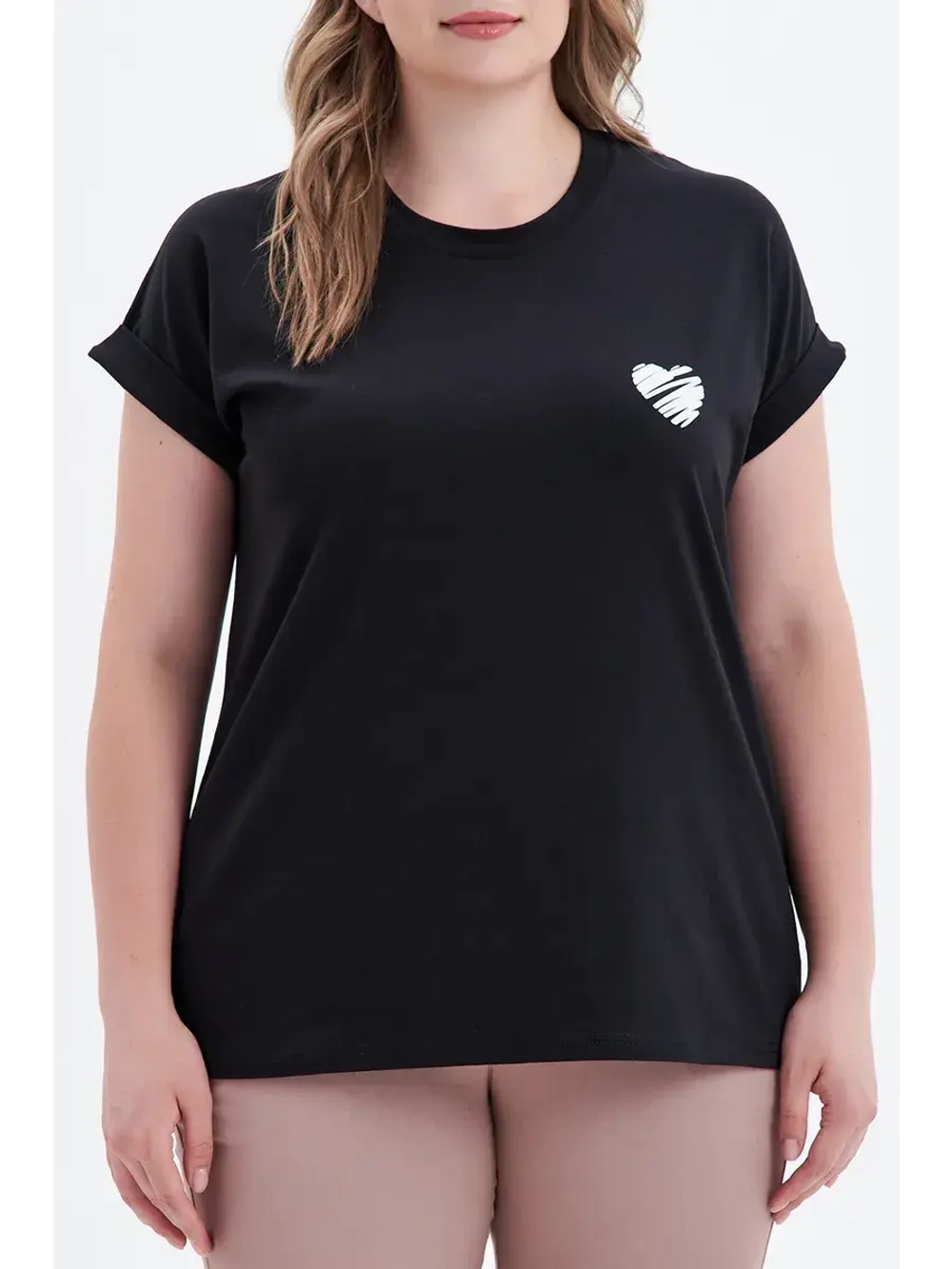 Футболка с сердцем большие размеры