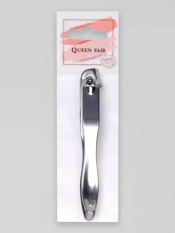 Кусачки-книпсер педикюрные, скошенное лезвие, 10 см, цвет серебристый