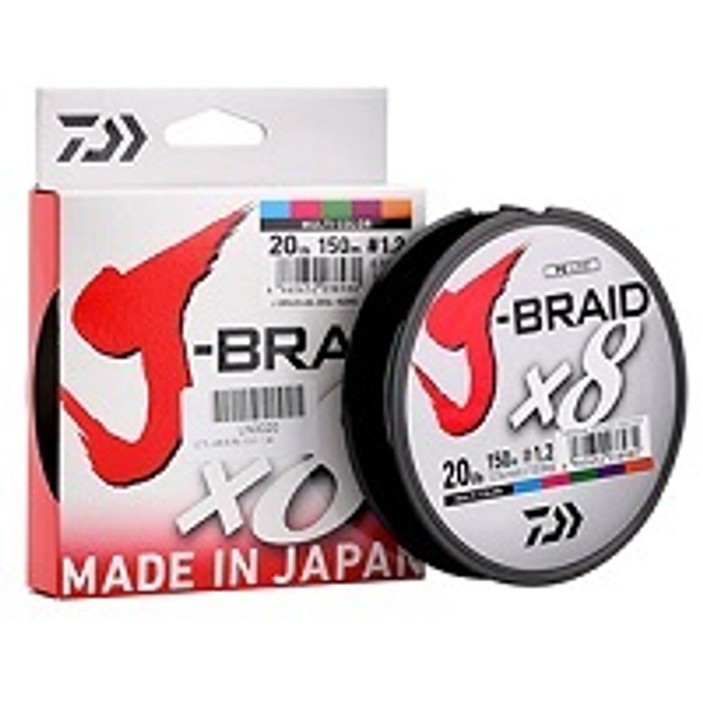 Шнур Daiwa J-Braid X8 150м  0.20мм 13.0кг MultiColor 1шт 29lb
