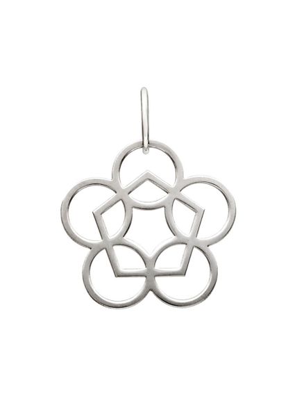 Подвеска Таттва Воды Апас из серебра, вид сзади