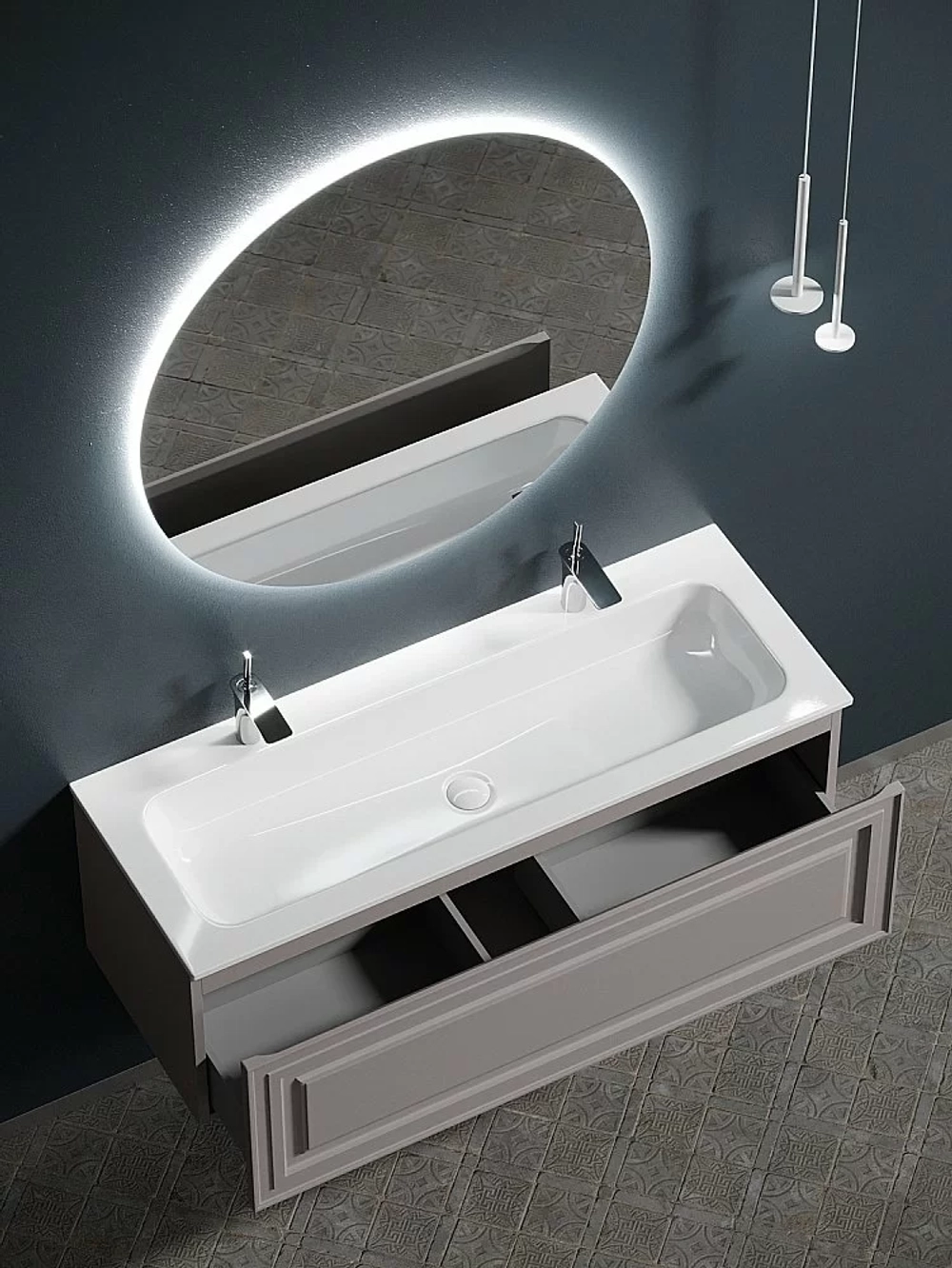 Тумба с раковиной Sancos Very VR120SM 120 Doha Soft