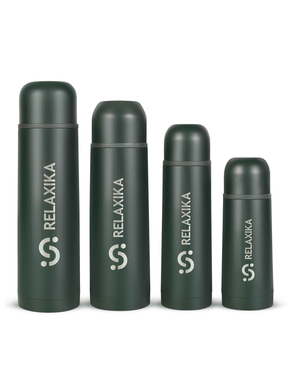 Термос Relaxika 101 (0,35 литра), хаки (стикерпак "Кемпинг")