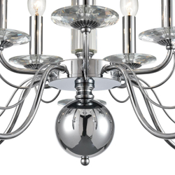 8034/10 CLASSI LN26 082 хром, металл/стекло Люстра подвесная Е14 10*40W 220V INCANTO