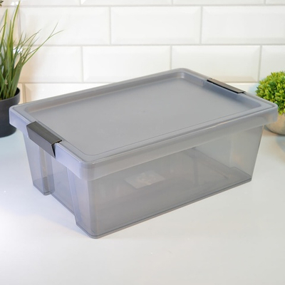 Ящик для хранения 7,5л "Хенди", черный/прозрачный