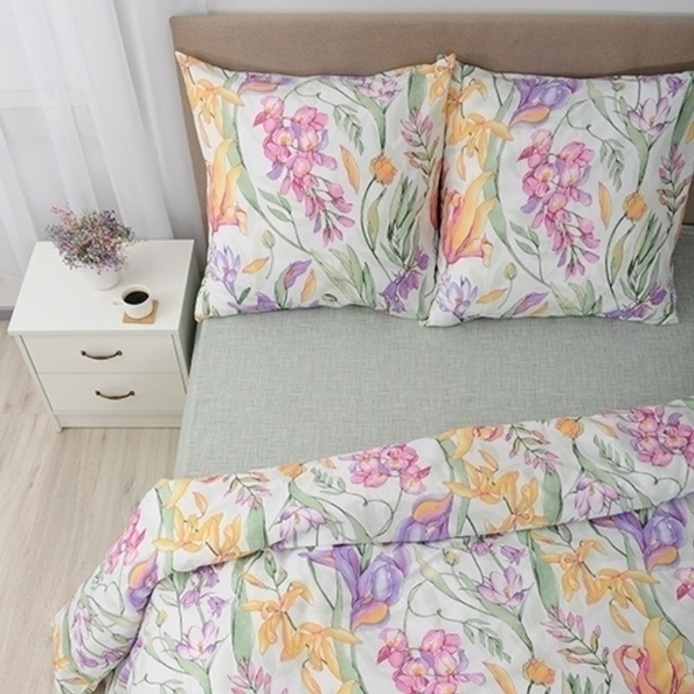 Постельное белье евро бязь «FLORAL» Simple Life