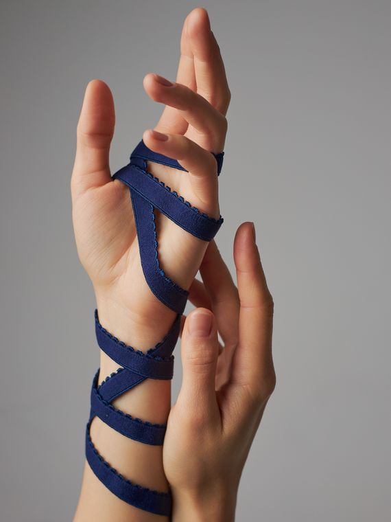 061 641/12 ОПТ Резинка отделочная Lauma Fabrics, 12 мм, темно-синий 061