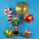 Шар 3D (49''/124 см) Фигура на подставке, Щелкунчик, Зеленый, 1 шт. в уп.