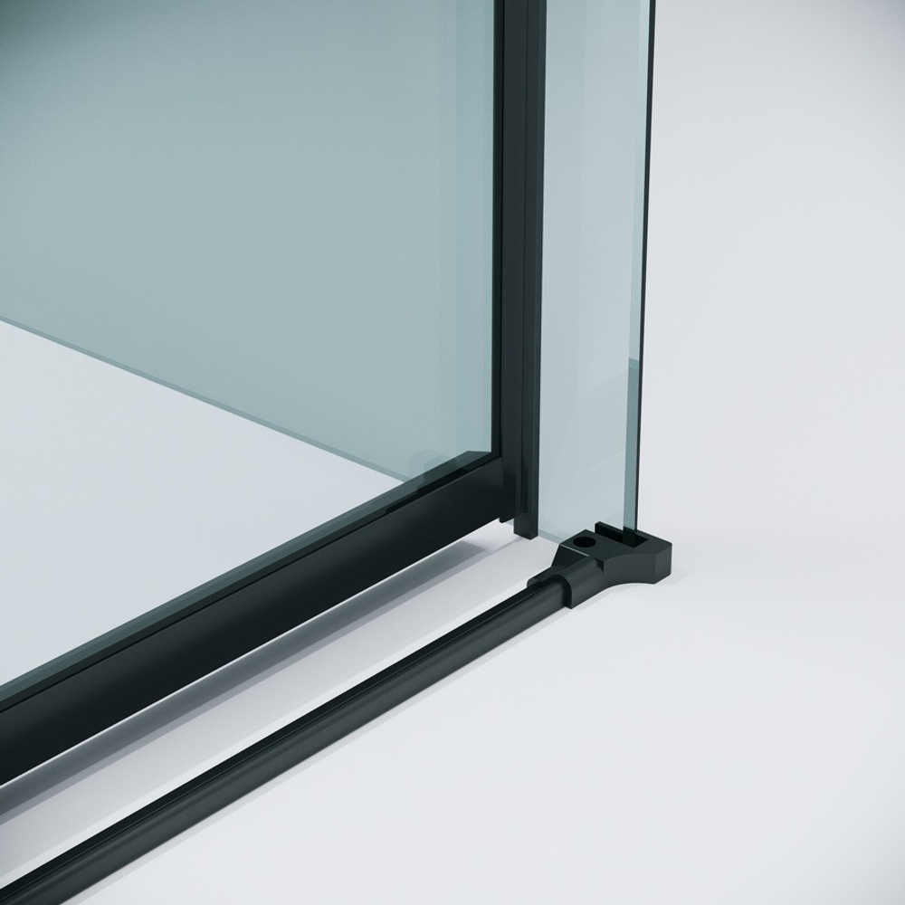 Душевое ограждение Grossman Classic 100.K33.04.120.21.00-200.K33.04.100.21.00 (120х100х195) раздвижная,черный матовый,стекло прозрачное,2 места