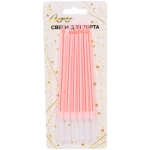 Свечи в торт «Праздничное настроение» 6 шт. 10,5 см, оранжевый