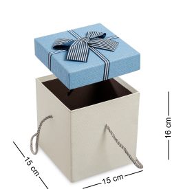 WG-10/1-A Коробка подарочная «Куб» цв.бел./голуб.